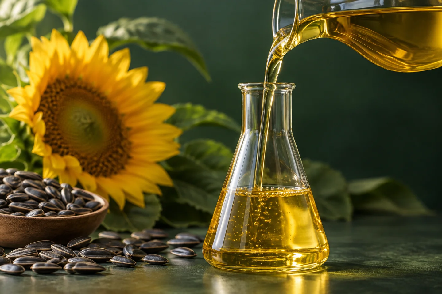 Crude sunflower oil